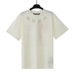 Palm Angels T-shirt Letter Painted Coconut Tree Print Short Sleeve T-shirt
