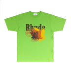 Rhude T-shirts Printed Trendy Pure Cotton