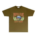 Rhude T-shirts Printed Trendy Pure Cotton