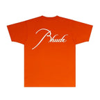 Rhude T-shirts Printed Trendy Pure Cotton