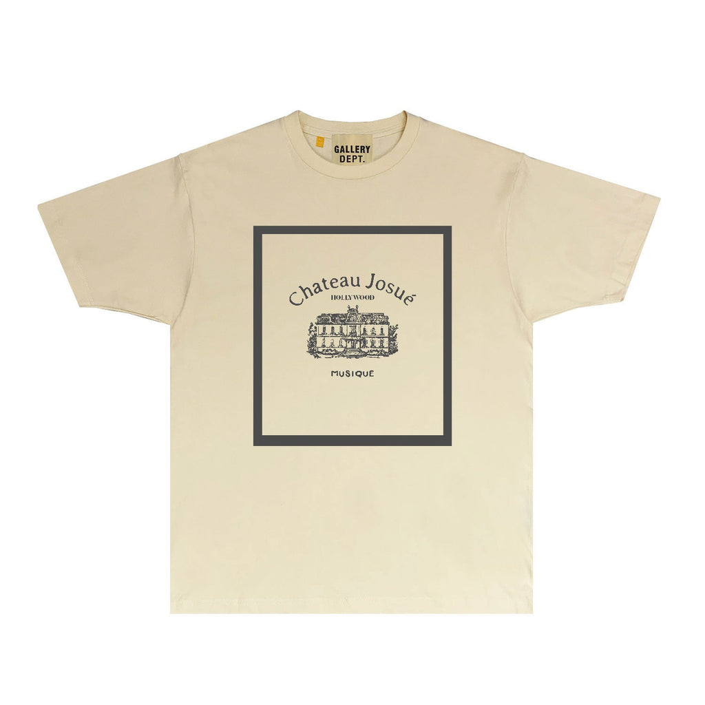 Gallery Dept T Shirt Retro Printed Loose Short-Sleeved Shirt