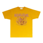 Rhude T-shirts Printed Trendy Pure Cotton