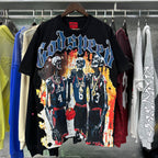 Godspeed T-shirts Basketball Dream Team Trident Print Cotton Casual Short Sleeve Men and Women