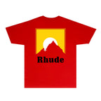 Rhude T-shirts Printed Trendy Pure Cotton