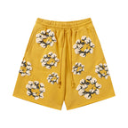Denim Tears Shorts Yellow floral cotton