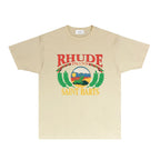 Rhude T-shirts Printed Trendy Pure Cotton