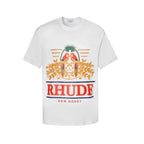 Rhude T-shirt Parrot Wheat Ear Letter Print Short Sleeve T-shirt