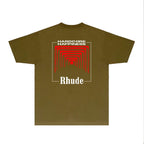 Rhude T-shirts Printed Trendy Pure Cotton