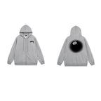 Stussy Hoodie Zip-Up Cardigan Fleece Hooded Sweater