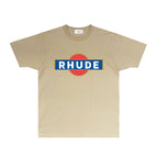 Rhude T-shirts Printed Trendy Pure Cotton