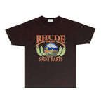 Rhude T-shirts Printed Trendy Pure Cotton
