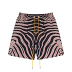 Rhude T-shirt Zebra Letter Embroidery Casual Short Sleeve Shirt, Shorts