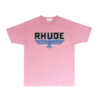 Rhude T-shirts Printed Trendy Pure Cotton