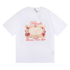 Rhude T-shirt Rose Mirror Print Short Sleeve T-shirt