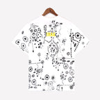Denim Tears Shirt Full Graffiti Print Short Sleeve T-Shirt