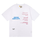 Gallery Dept T Shirts Letter Printed Double Yarn Cotton Short Sleeve Te