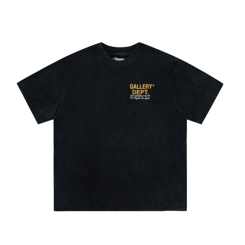 Gallery Dept T-shitrs Retro Distressed Cartoon Car Short Sleeve Men and Women