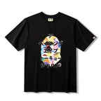Bathing Ape T-Shirt Summer Candy Camouflage Ape Head Printed Short Sleeve T-shirt