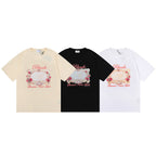 Rhude T-shirt Rose Mirror Print Short Sleeve T-shirt