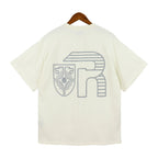Rhude T-shirt Micro Label Letter Logo Line Pattern Short Sleeve T-shirt Loose