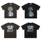 Gallery Dept T-shitrs Men's Vintage Summer Vintage Print Short Sleeves
