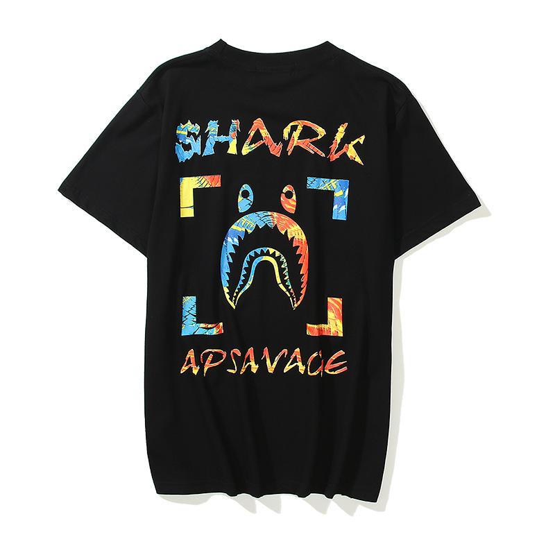 Bathing Ape T-Shirt Summer Short Sleeve Letter Print Round Neck Pullover T-shirt