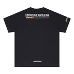 Chrome Heart T Shirts Croix letter print Sanskrit loose casual short sleeves