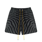 Rhude T-shirt Zebra Letter Embroidery Casual Short Sleeve Shirt, Shorts