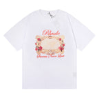 Rhude T-shirt Rose Mirror Print Short Sleeve T-shirt