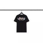 Chrome Heart T Shirts Croix Cross Color Leather Printed Short Sleeve T-Shirt