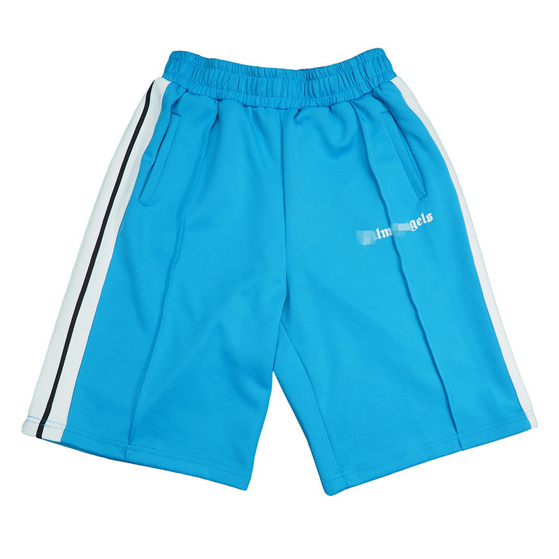 Palm Angle Shorts Palm Angels Casual Striped Shorts Elastic Men and Women Sports