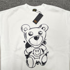 Drew House Sweatshirts Unisex Cartoon Bear Pattern Crew Neck Sweatshirts