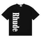 Rhude T-shirt Micro Label Letter Skull Print Short Sleeve T-shirt