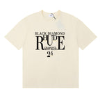 Rhude T-shirt Micro Label Letter Skull Print Short Sleeve T-shirt