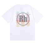 Rhude T-shirt Micro Label Alphabet Racing Print Short Sleeve T-shirt
