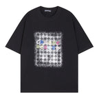 Chrome Heart T Shirts Cross Color Printed Short Sleeve T-Shirt Couple