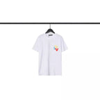 Chrome Heart T Shirts Croix Cross Color Leather Printed Short Sleeve T-Shirt
