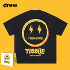 Drew T-shirts Lightning Smiley Print