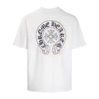 Chrome Heart T Shirts Summer Horseshoe Print Short Sleeve T-Shirt