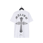 Chrome Heart T Shirts Croix Cross Leather Printed Short Sleeve T-Shirt