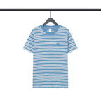 Chrome Heart T Shirts Poison Home Stripe Jacquard Embroidery Short Sleeve Couple T-Shirt