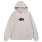 Stussy Hoodie Embroidered Fleece Fashion Hooded Sweater