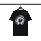 Chrome Heart T Shirts Sanskrit cross logo short-sleeved men's T-shirt