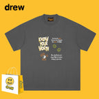 Drew T-shirts T-shirt Short Sleeve Loose round Neck Short Sleeve