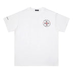 Chrome Heart T Shirts Red Cross Sanskrit Letter Short Sleeve T-Shirt