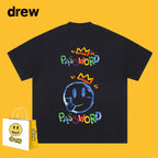 Drew T-shirts Short Sleeve T-shirt Smiley Face Letter Print