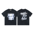 Gallery Dept T-Shirt Letter Pattern Washed Old Short Sleeve T-Shirt