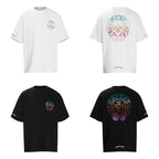 Chrome Heart T Shirts Horseshoe Sanskrit Cross Color Hot Diamond Short Sleeve T-Shirt