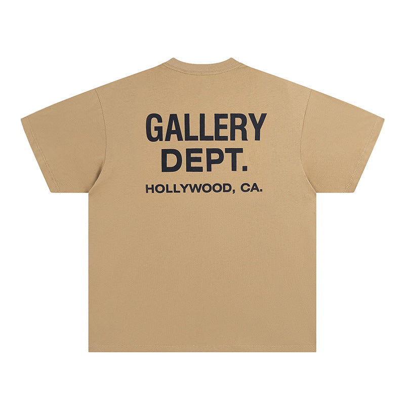 Mens T-shirts GALLERY DEPT printed round neck short-sleeved T-shirt pure cotton