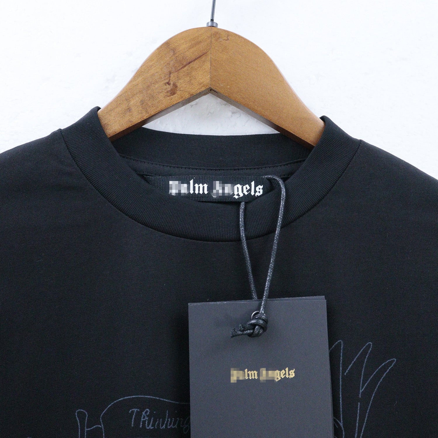 Palm Angels T-shirt Pigeon Flow Lacquer Letter Foam Short Sleeve T-shirt